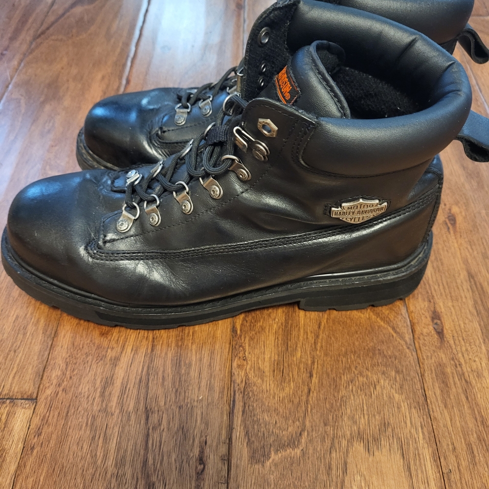 Harley-Davidson Black Leather Men's Boots - Picture 2 of 7